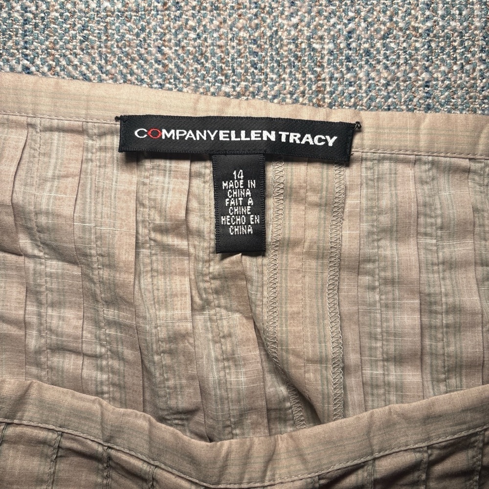 Ellen Tracy Earth-Tone Maxi Skirt with Decorative Hem 14 Kentucky Derby Skirt, - Picture 7 of 8